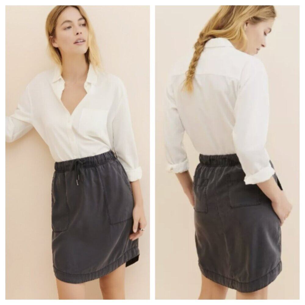 Anthropologie Women's Klara Utility Mini Skirt Slate Gray Size M